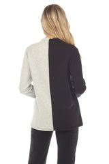 Asymmetric Pattern Pullover - Gray - CARINE