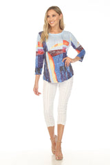 Round-Neck Top - Rainbow Daiquiri - CARINE