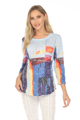 Round-Neck Top - Rainbow Daiquiri - CARINE