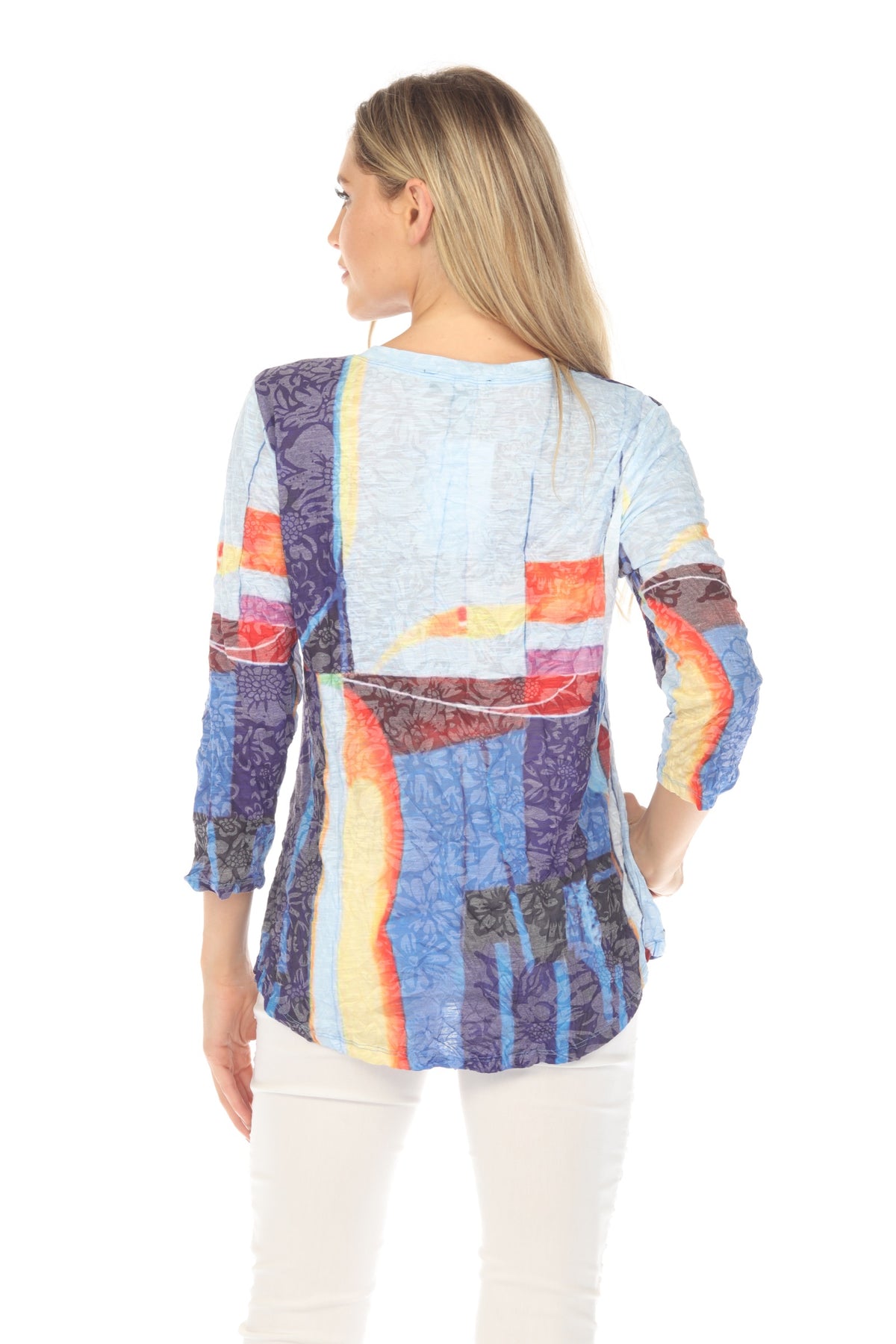 Round-Neck Top - Rainbow Daiquiri - CARINE