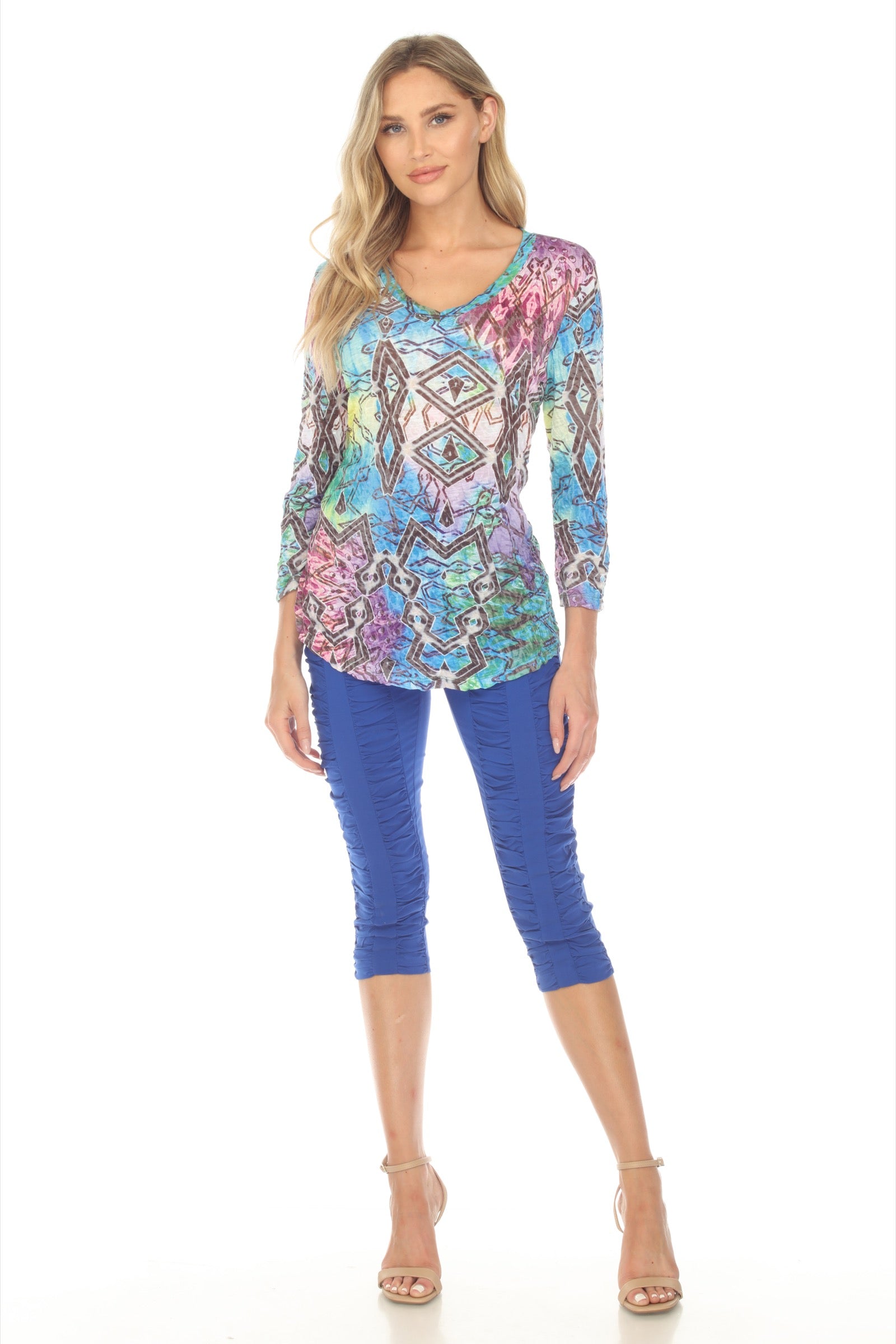 V-Neck Top - Tribal Prism - CARINE