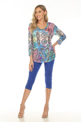 V-Neck Top - Tribal Prism - CARINE