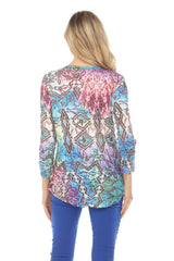 V-Neck Top - Tribal Prism - CARINE