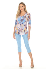 V-Neck Top - Spring Medley - CARINE