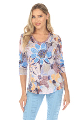 V-Neck Top - Spring Medley - CARINE