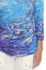 Round-Neck Top - Fish Flow - CARINE