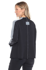 Rib Trim 1pkt Mock Neck Pullover - CARINE