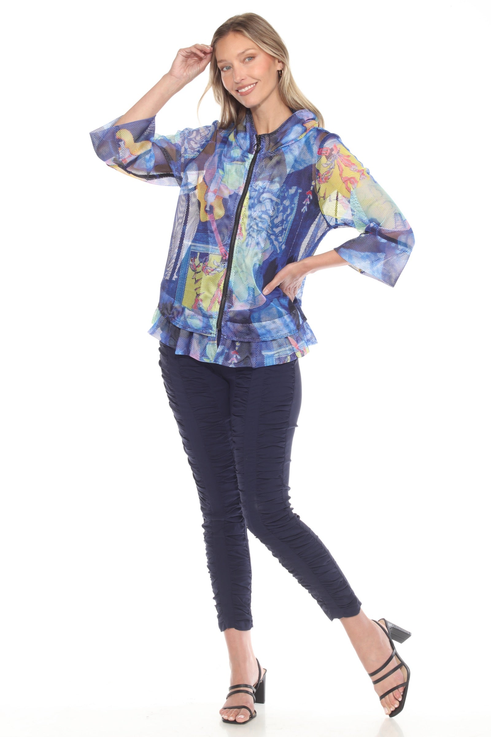 Mesh Zip Swing Jacket - Acoustic Vibe - CARINE