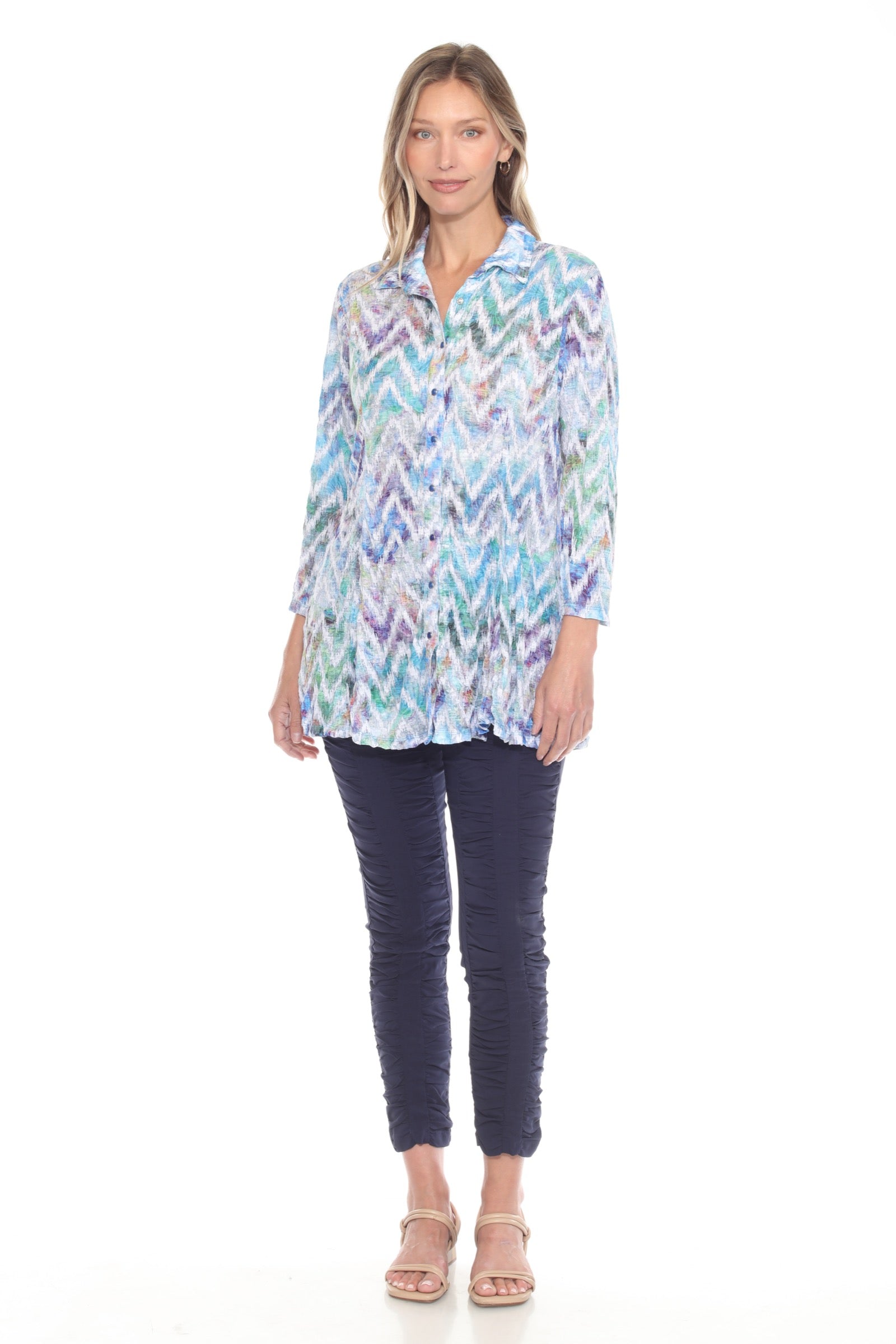 Selena Shirt - Chevron Haze - CARINE