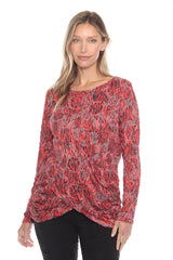 Evelyn Top - Crimson Vines - CARINE