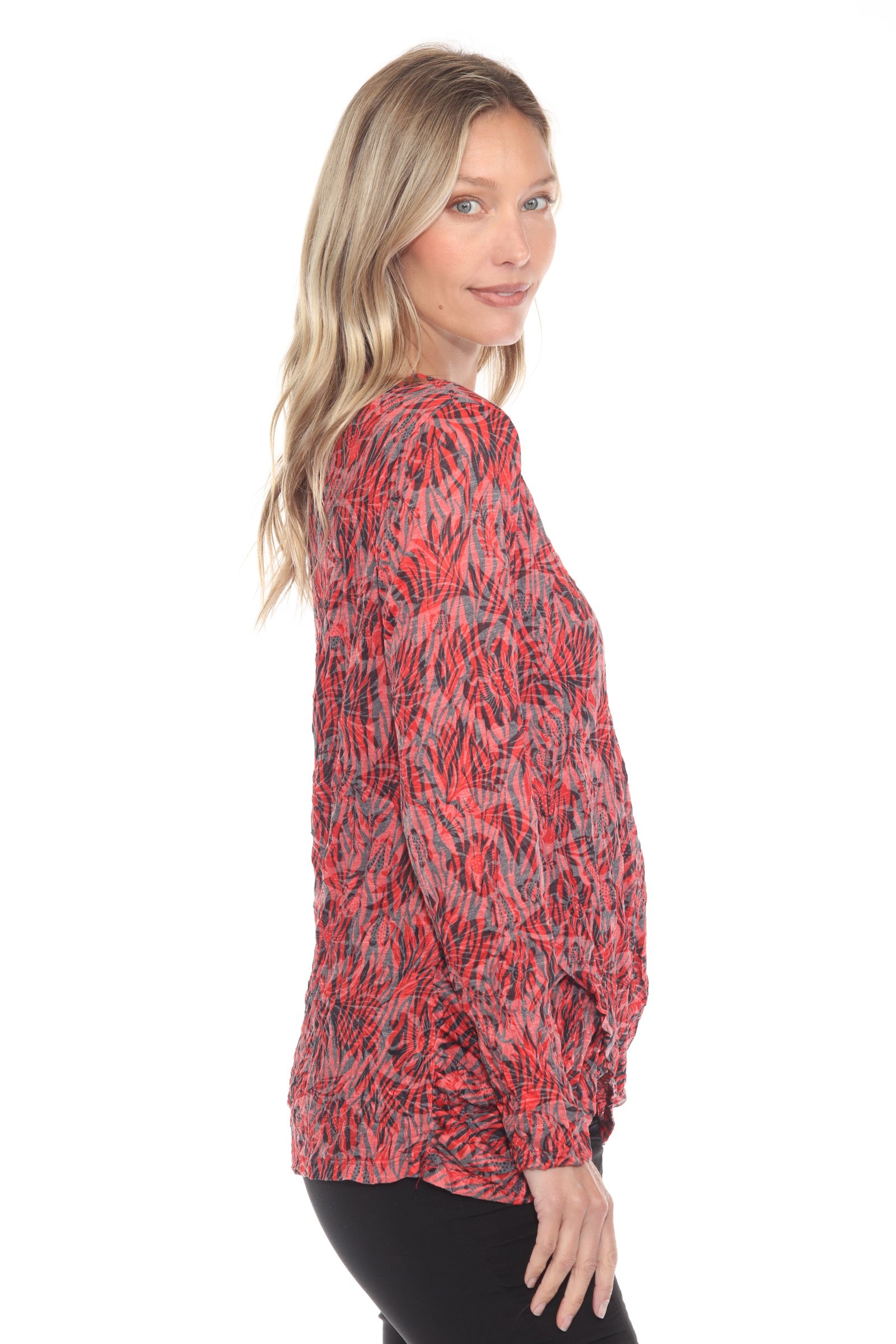 Evelyn Top - Crimson Vines - CARINE