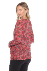 Evelyn Top - Crimson Vines - CARINE