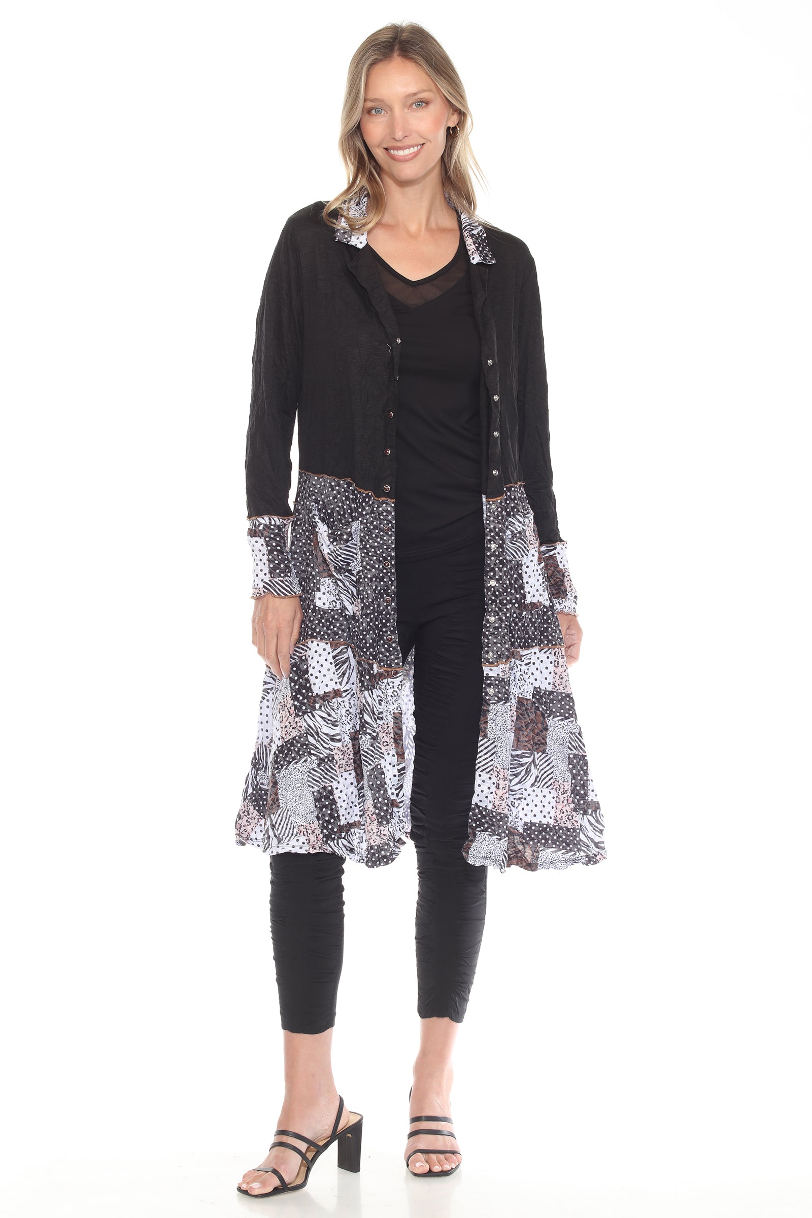 Duster Dress Jacket - Mocha Patch - CARINE