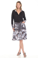 Duster Dress Jacket - Mocha Patch - CARINE