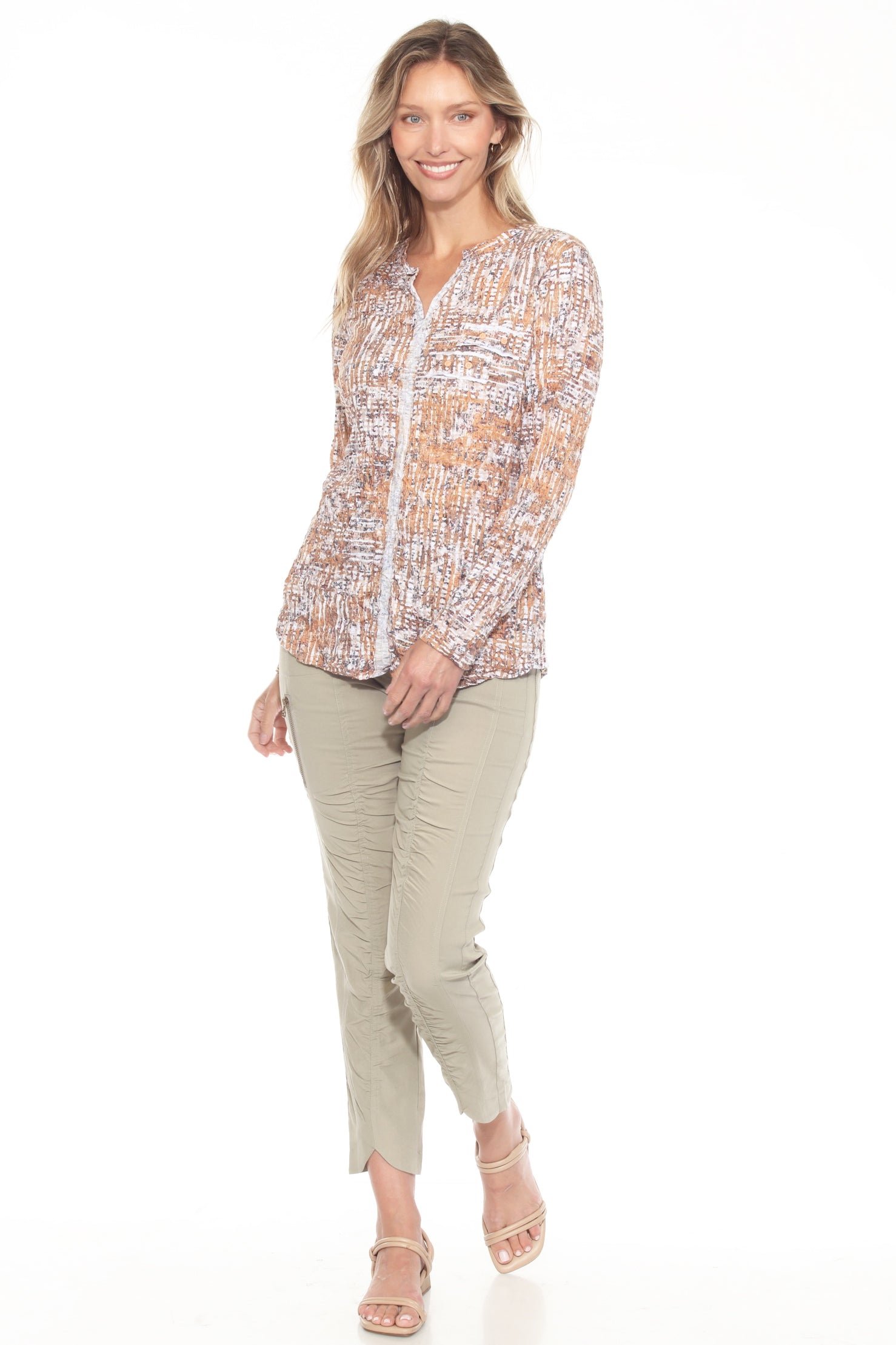 Pamela Top L/S - Gold Weave - CARINE