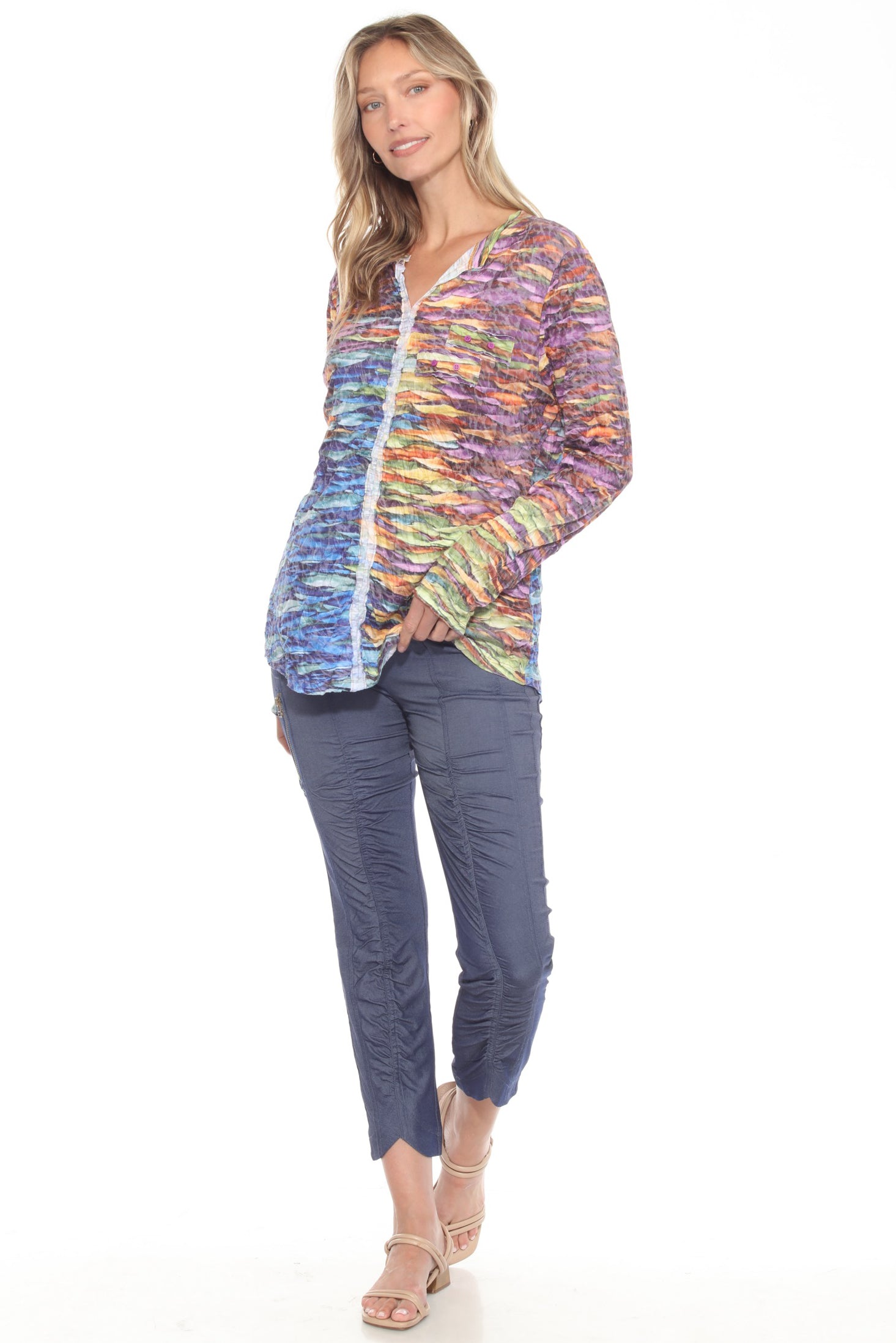 Pamela Top L/S - Sunset Ribbons - CARINE