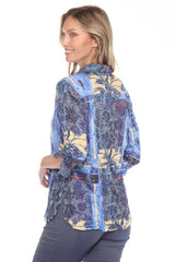 Sabrina Shirt - Indigo Tropic - CARINE