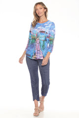 Round-Neck Top - Dockside Bliss - CARINE