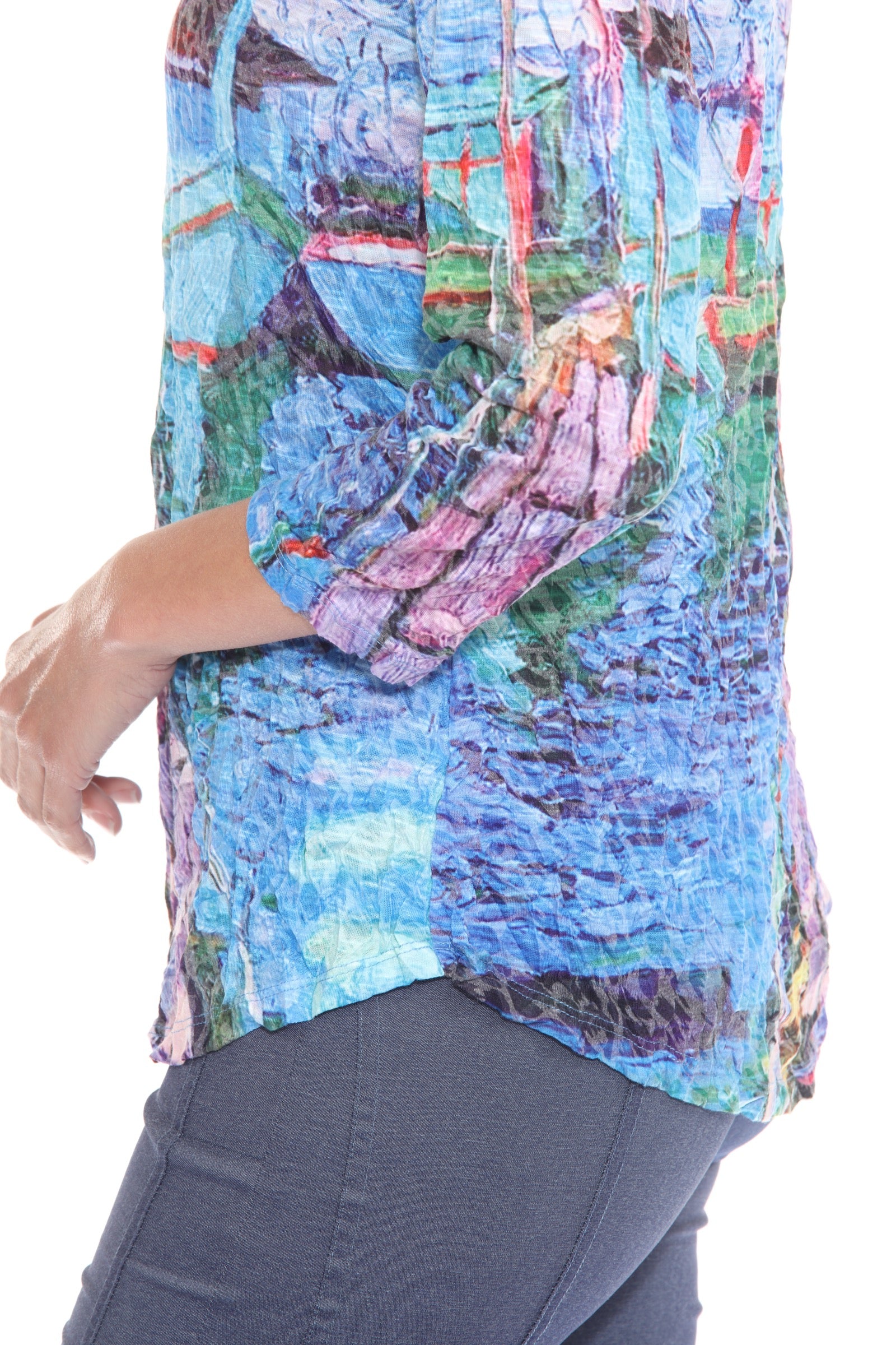 Round-Neck Top - Dockside Bliss - CARINE