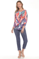 Round-Neck Top - Petal Breeze - CARINE