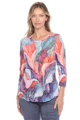 Round-Neck Top - Petal Breeze - CARINE