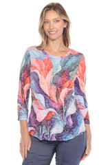 Round-Neck Top - Petal Breeze - CARINE