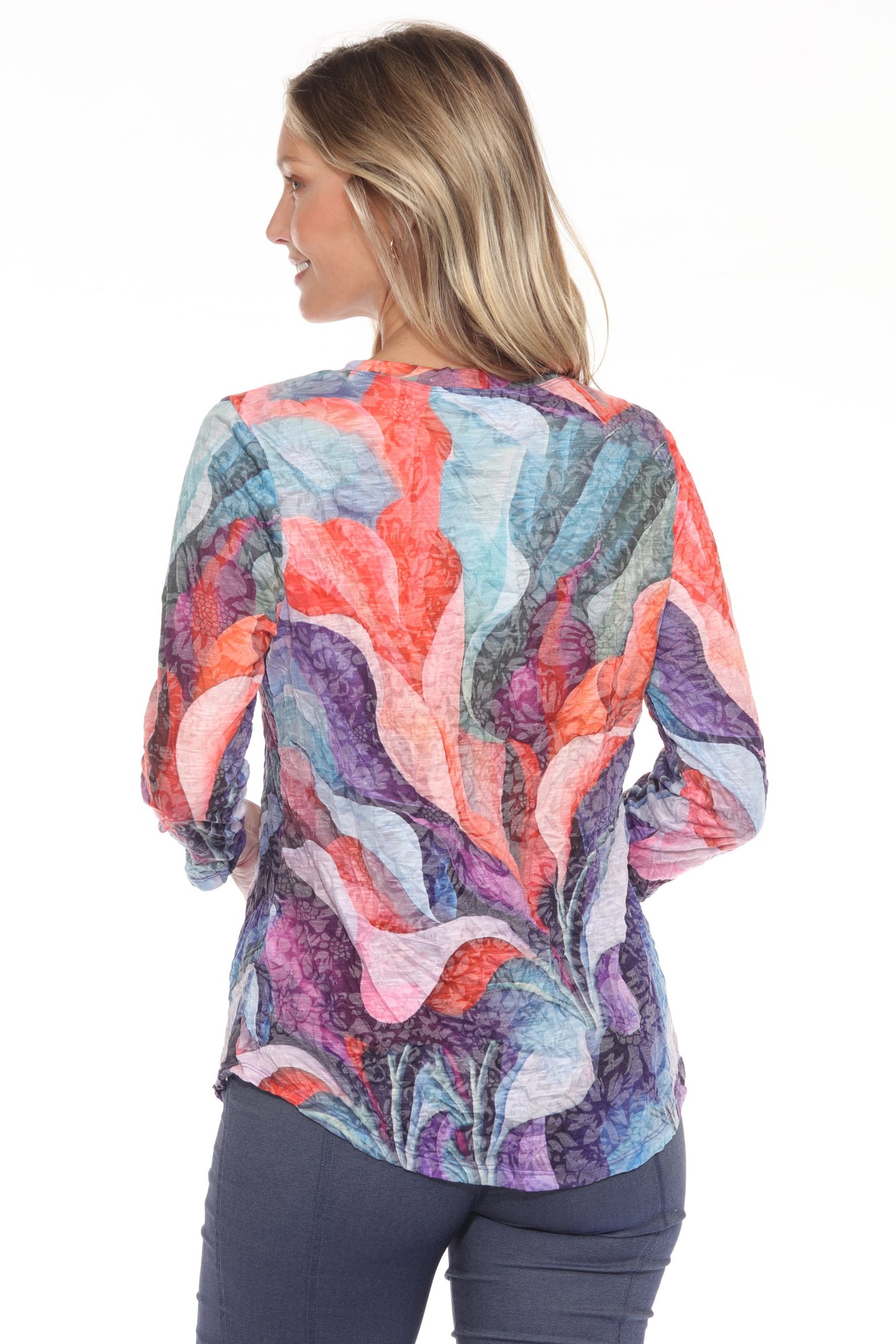 Round-Neck Top - Petal Breeze - CARINE