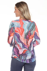 Round-Neck Top - Petal Breeze - CARINE