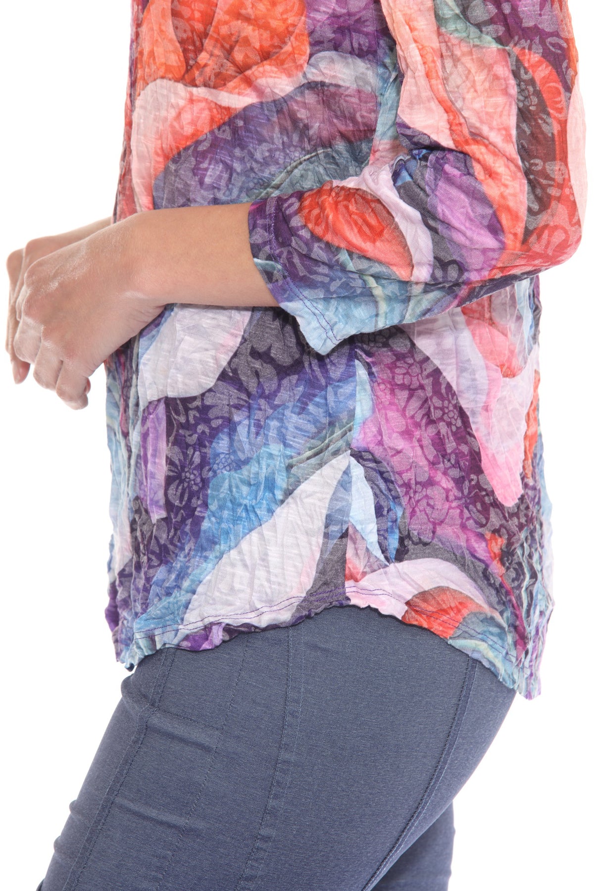 Round-Neck Top - Petal Breeze - CARINE