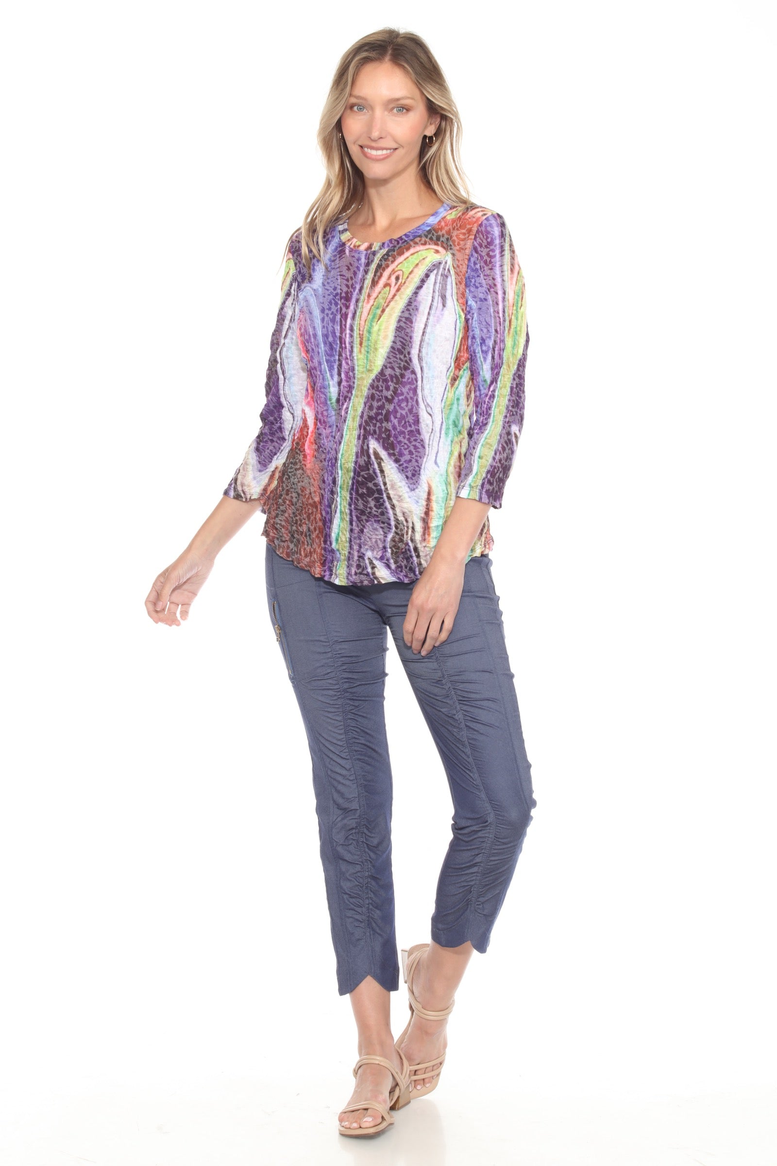 Round-Neck Top - Fusion Drift - CARINE