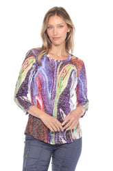 Round-Neck Top - Fusion Drift - CARINE