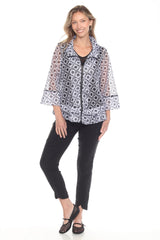 Mesh Zip Swing Jacket - Retro Dots - CARINE