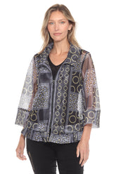 Mesh Zip Swing Jacket - Luxe Rings - CARINE