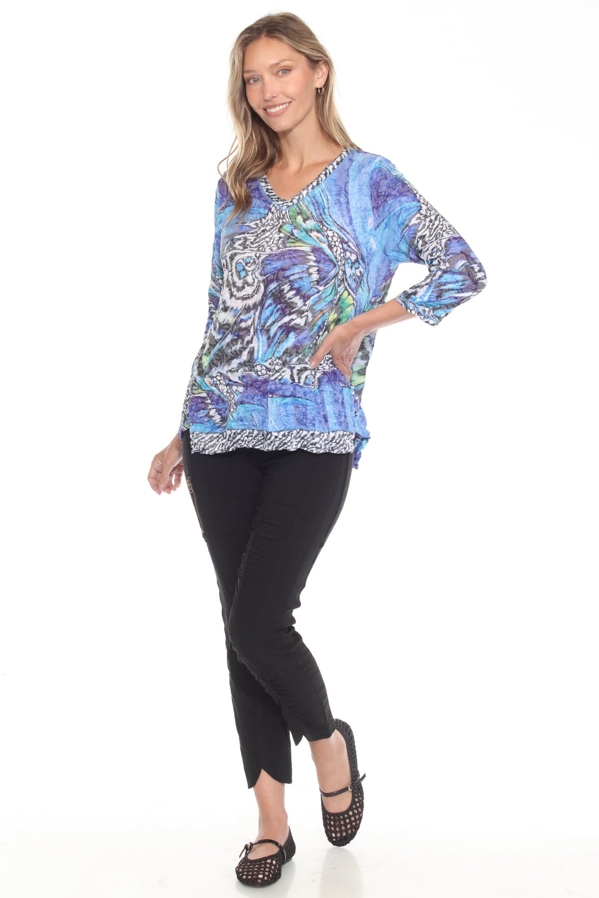 Julia Top - Sapphire Flutter - CARINE