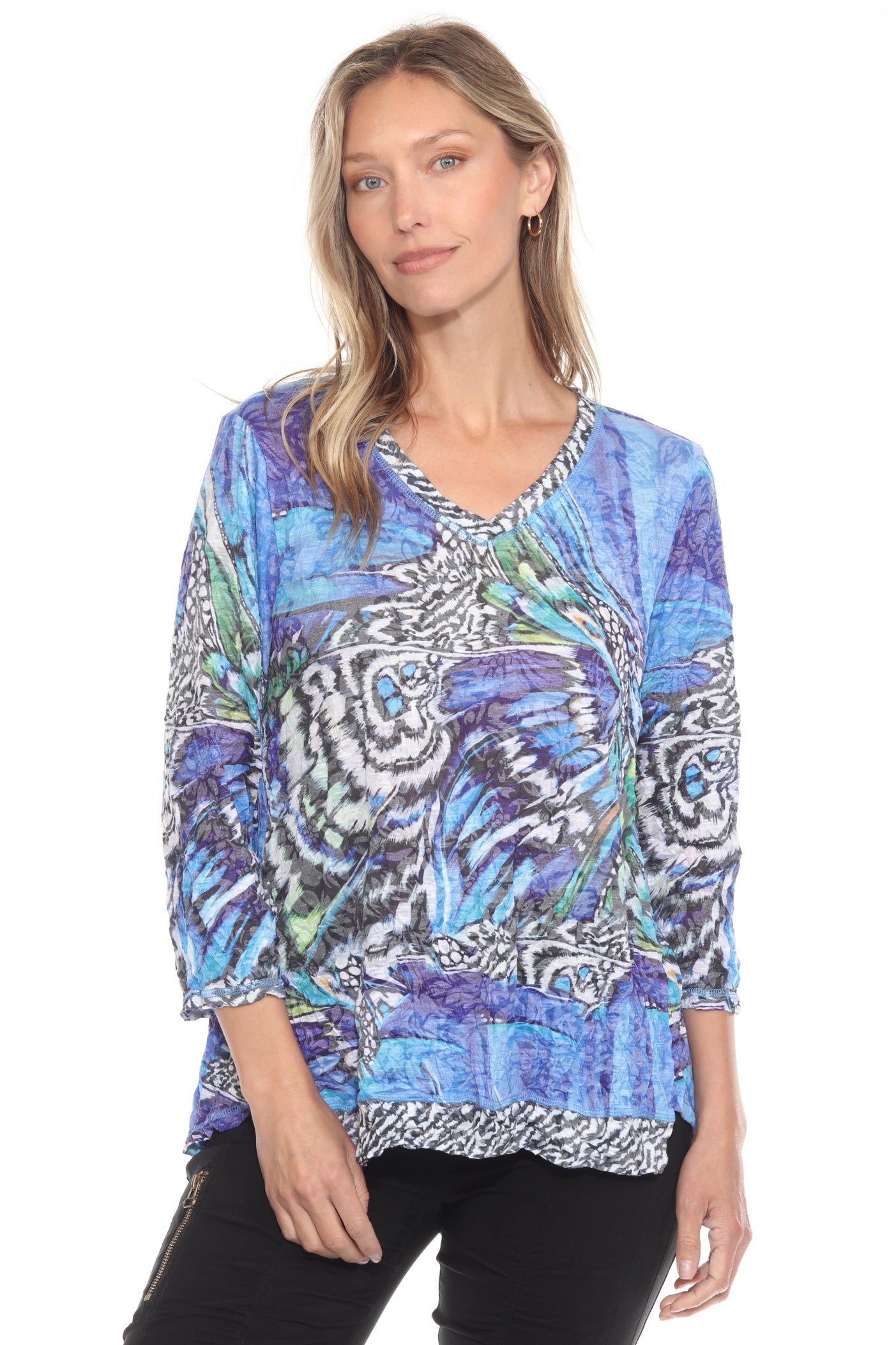 Julia Top - Sapphire Flutter - CARINE