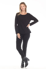 Diagonal Trim Accent Pullover - CARINE