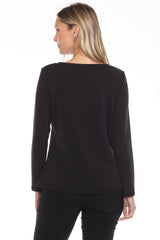Diagonal Trim Accent Pullover - CARINE