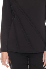 Diagonal Trim Accent Pullover - CARINE
