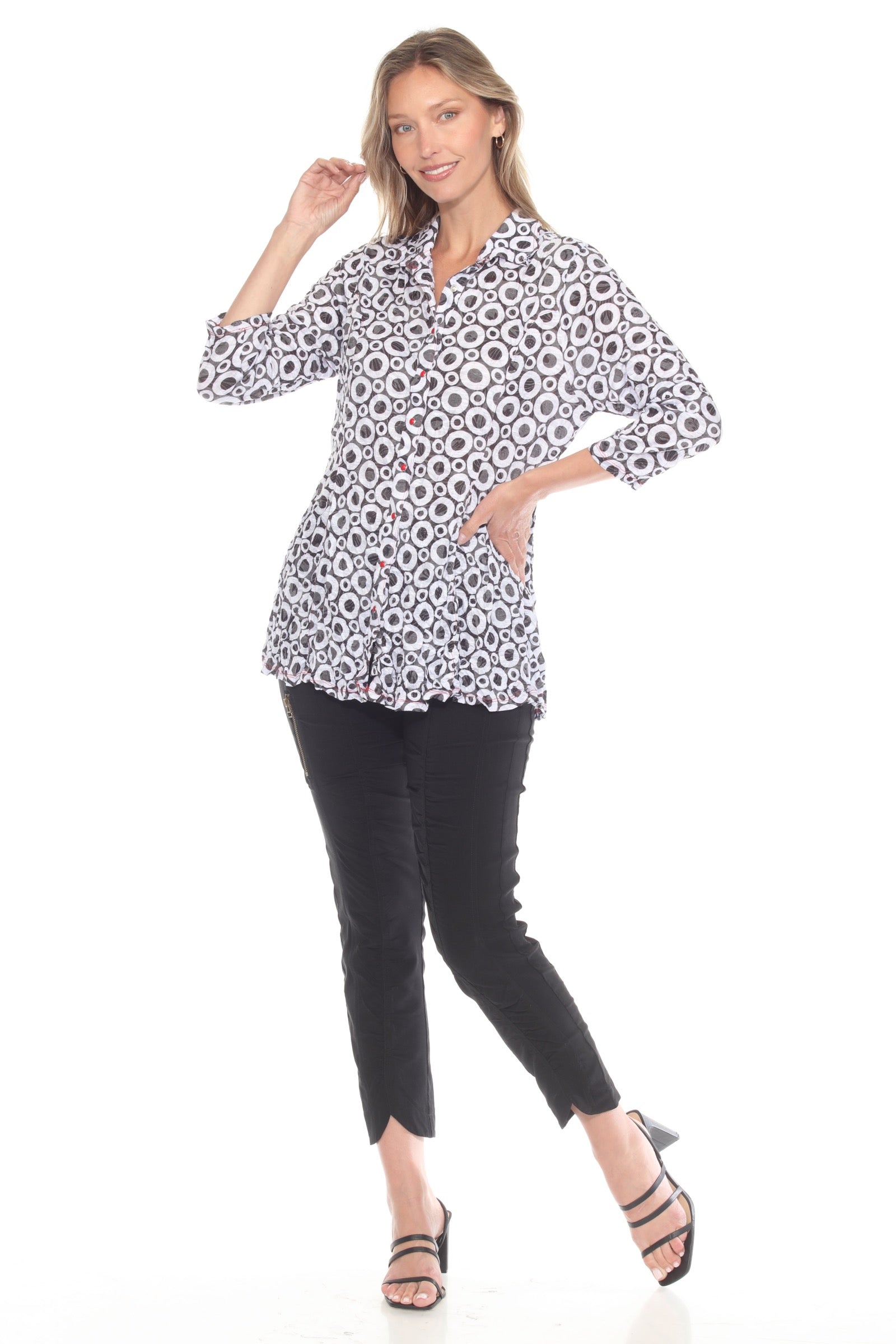 Selena Shirt - Retro Dots - CARINE