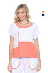 Cotton Patchwork Boxy Tee - CARINE