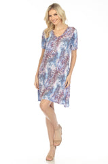 Short Sleeve Dress - Wild Burst - CARINE