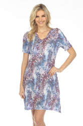 Short Sleeve Dress - Wild Burst - CARINE