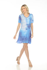 Short Sleeve Dress - Ice Sheet - CARINE