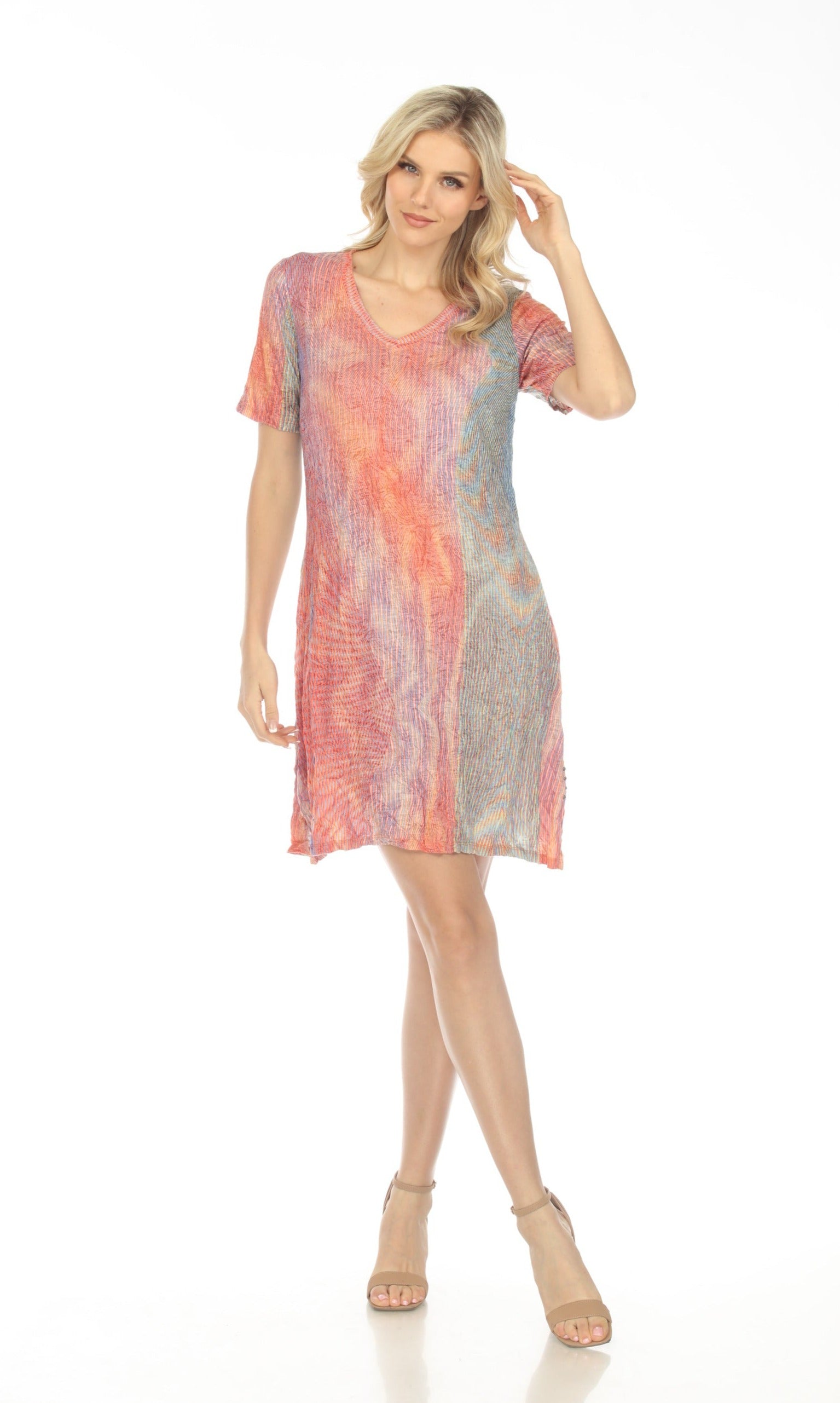 Short Sleeve Dress - Horizon Lines - CARINE