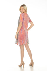 Short Sleeve Dress - Horizon Lines - CARINE