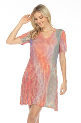 Short Sleeve Dress - Horizon Lines - CARINE