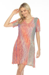 Short Sleeve Dress - Horizon Lines - CARINE