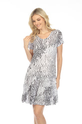 Dakota Dress - Contrast Lines - CARINE