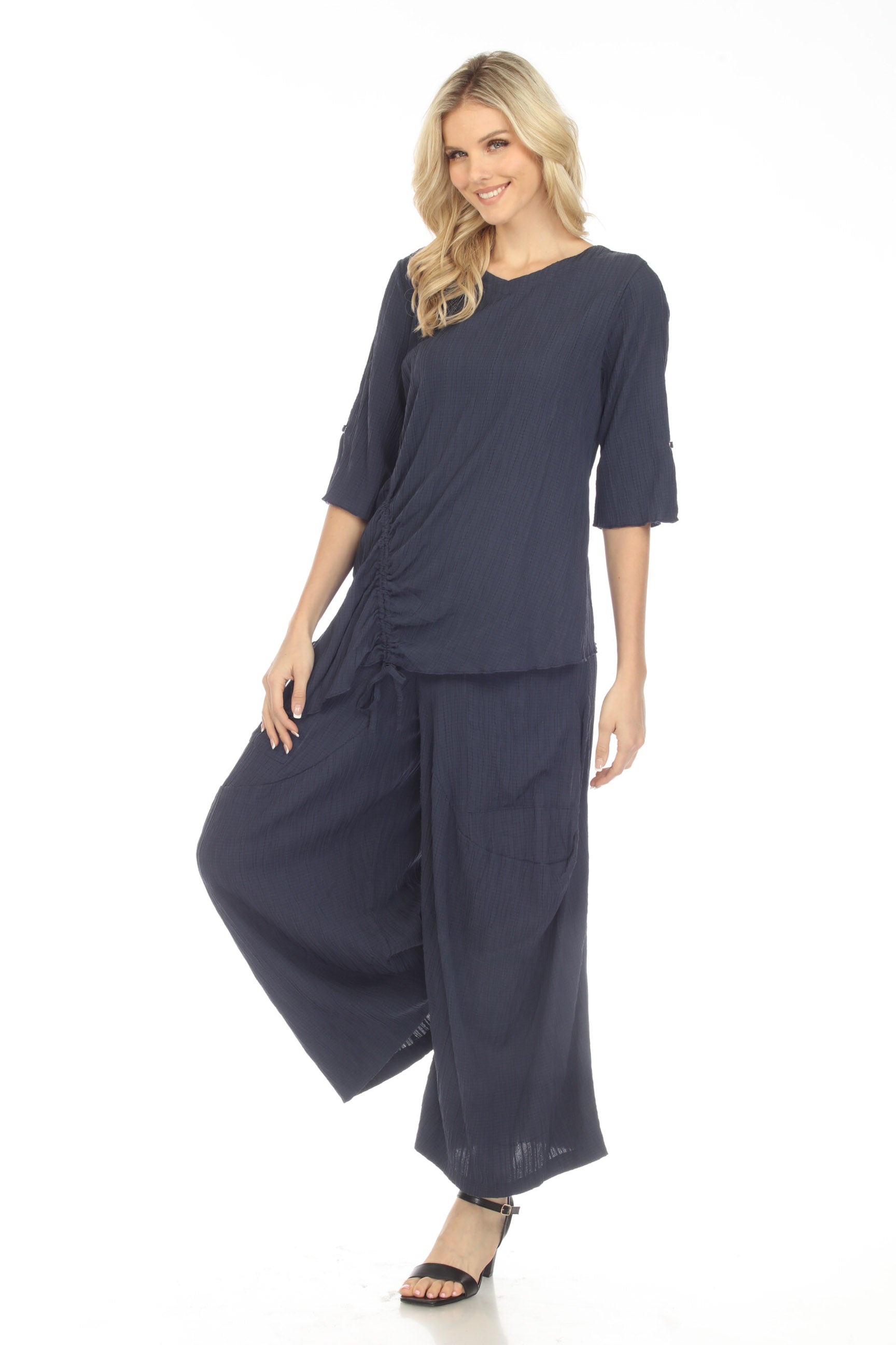 Asymmetrical Drawstring Tunic - CARINE