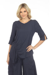 Asymmetrical Drawstring Tunic - CARINE